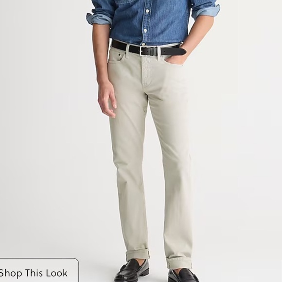 J crew 484 Slim-fit garment-dyed five-pocket pant jet grey - Picture 1 of 6